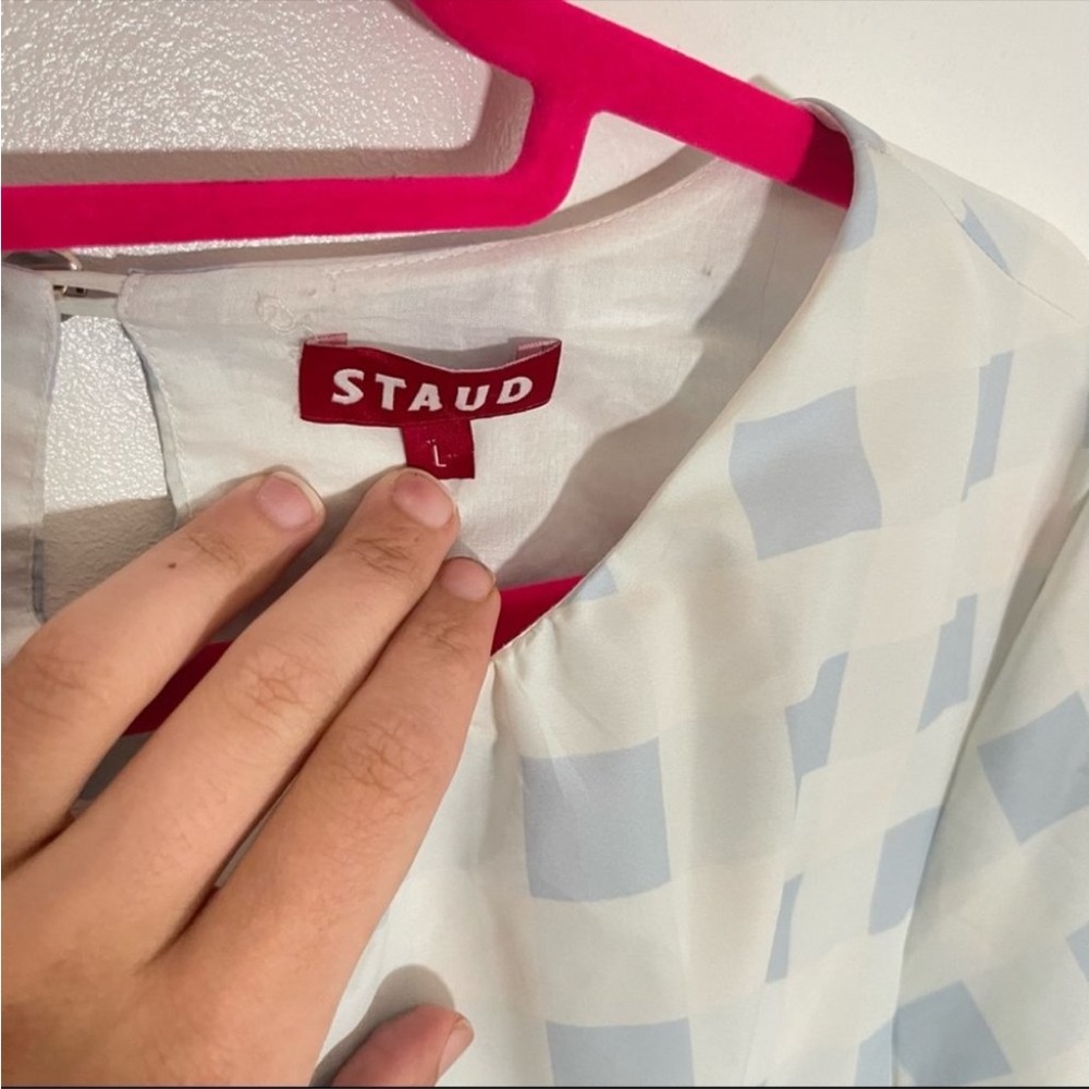 EUC Staud Blanche Ombré Gingham Dress Large - Picture 4 of 8